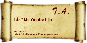 Tóth Arabella névjegykártya