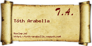 Tóth Arabella névjegykártya